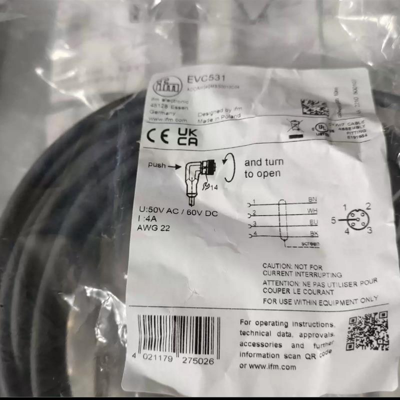 易福门传感器全新原装正品易福门TT2281连接线EVC531议价