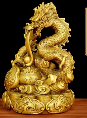 十二生肖摆件铜龙鸡牛鼠马狗兔虎羊猴蛇猪家居桌面装饰工艺品全套