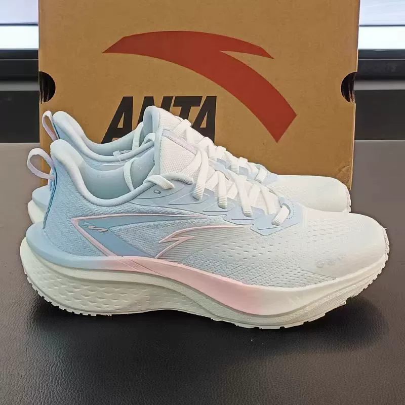 安踏马赫5SE 缓震跑步鞋女中考体测竞速训练运动鞋跑鞋122525582