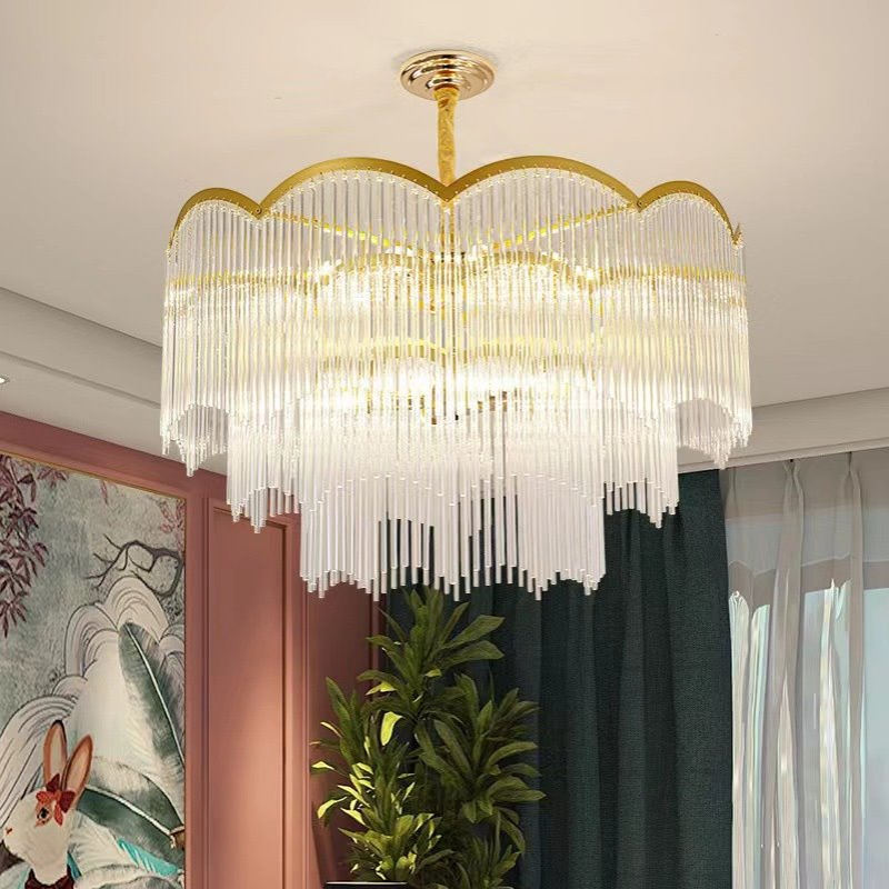 轻奢水晶灯吊灯后现代简约大气客厅灯设计师样板间餐厅主卧室灯具