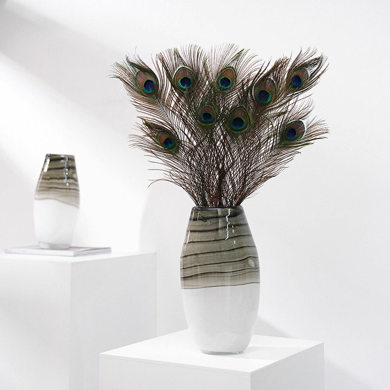 高端流体彩色水墨琉璃花瓶摆件简约客厅电视柜餐桌水养插花装饰品,模玩/动漫/周边/娃圈三坑/桌游,文化/体育周边,淘宝优惠券,粉丝福利购,淘宝优惠卷