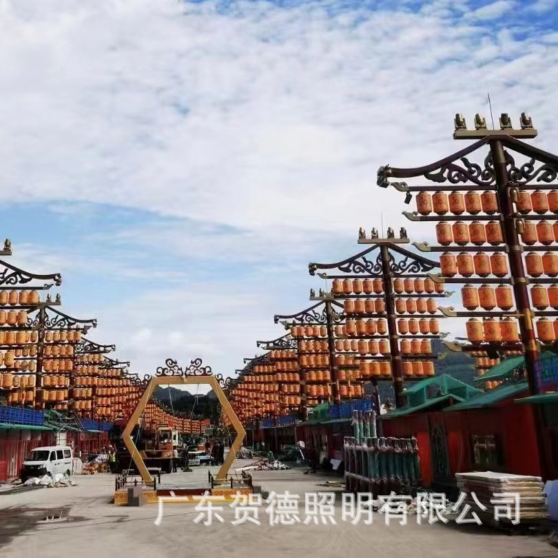 灯笼文旅户外防水亚克力塑料灯笼不褪色仿古LED红灯笼大唐不夜城