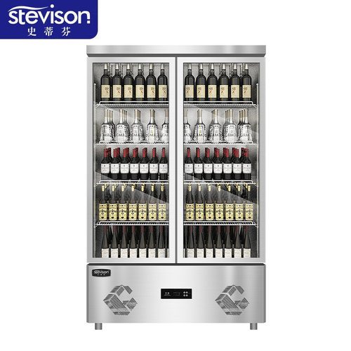 史蒂芬Stevison XSX958-G 新款双门玻璃展示柜 不锈钢 商用厨房