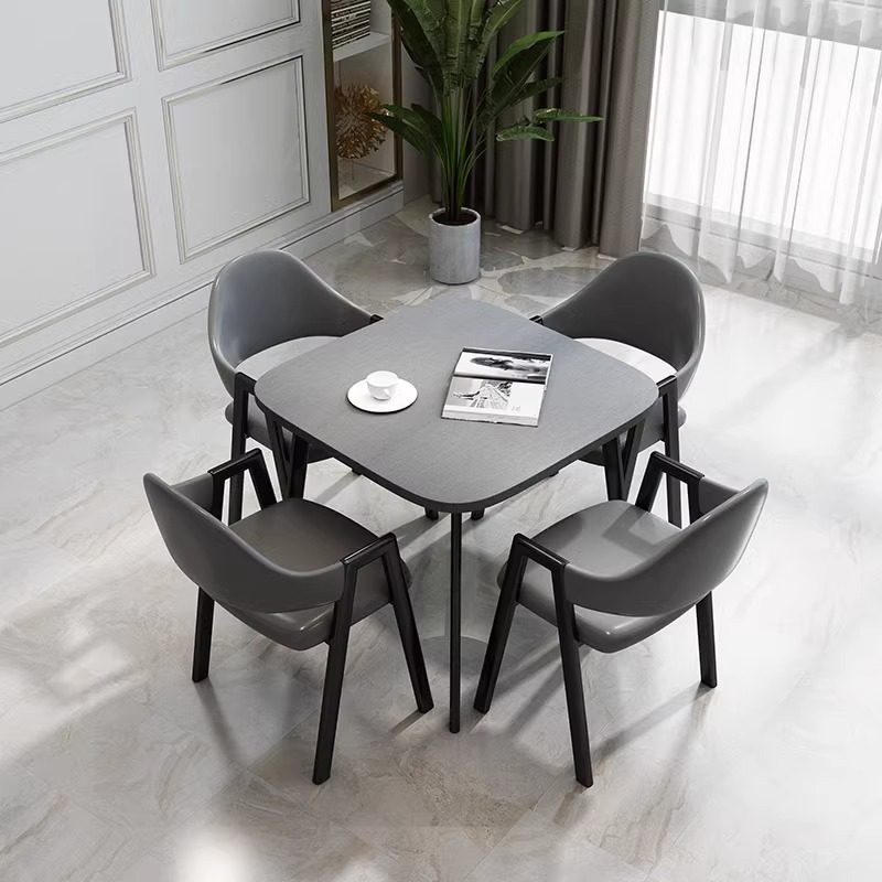 经济型现代饭桌家用小户型餐桌椅北欧接待桌椅组合简约洽谈桌方桌