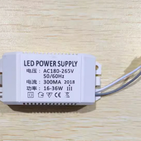 LED POWER SUPPLY 信华格栅灯驱动电源/16-36W 300MA/AC180-265V
