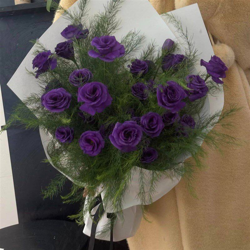 【浪漫紫色】h洋桔梗紫色花束高品质洋桔梗鲜花云南直发配送