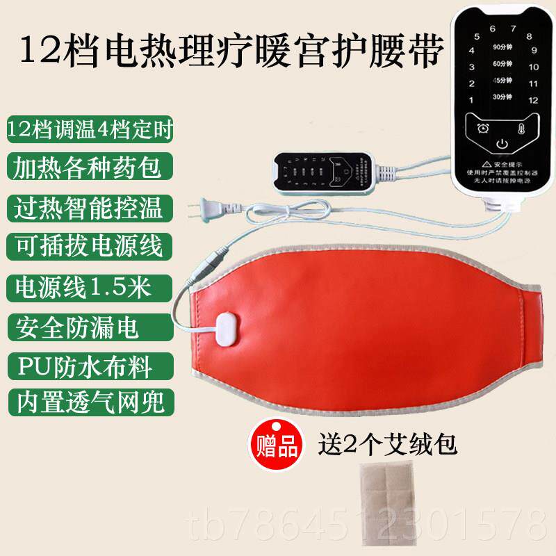 高档电加热护腰带发敷插电腰暖宫卵巢保养痛热理疗肚子疼宫寒椎腹