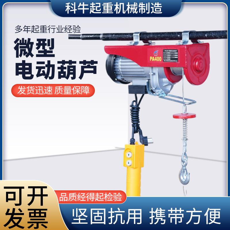 微型电动葫芦220V连体小型吊机带跑车家用移动式行车行吊起重吊机