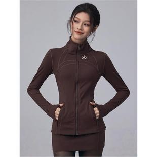 美国NOMALO美国拉链夹克外套跑步紧身显瘦高弹立领瑜伽运动服上衣