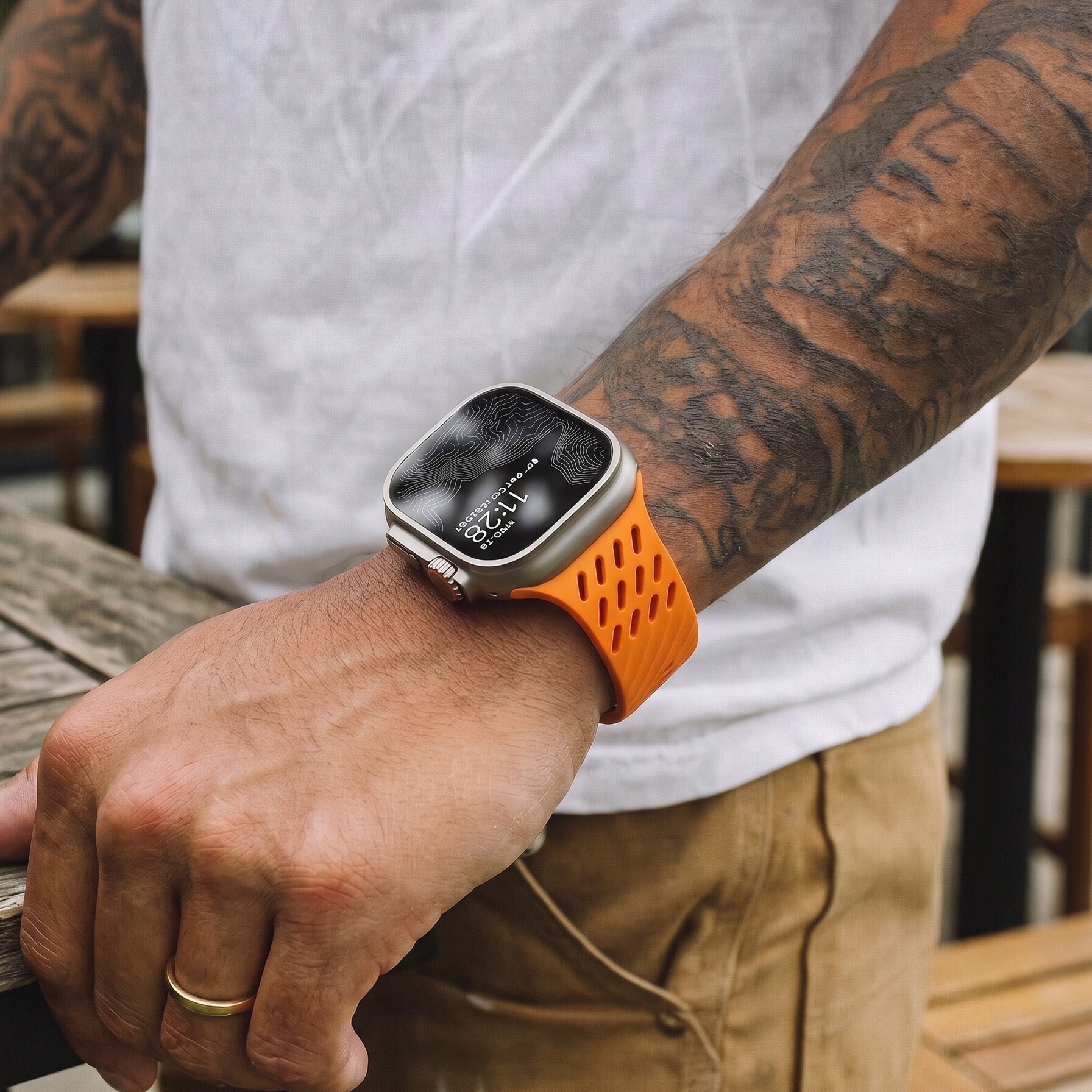 AppleWatch磁吸硅胶表带防水图片