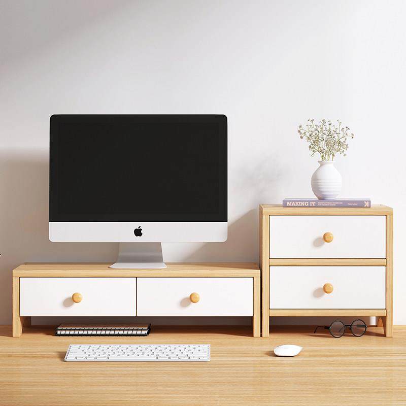 垫电脑显示器屏幕办公室桌面收纳盒底座书桌增高架子整理置物架