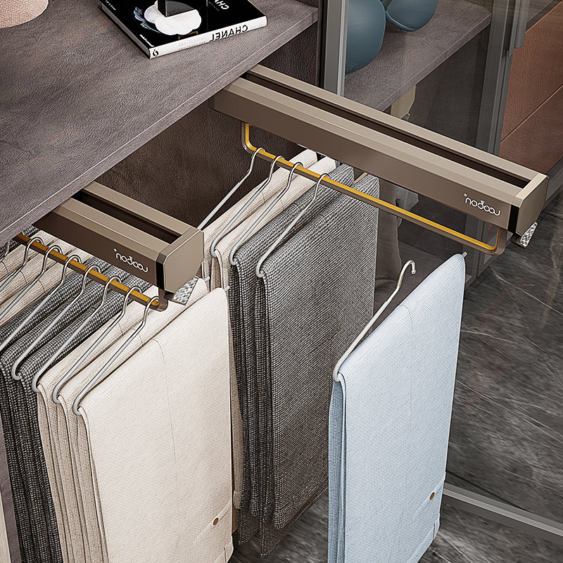 精选裤架伸缩滑轨衣柜内置抽拉式多功能家用顶装裤抽轨道衣柜收纳,基础建材,柜内裤架,淘宝优惠券,粉丝福利购,淘宝优惠卷