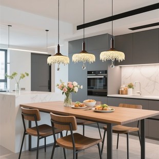 精选新款水滴餐厅吊灯轻奢高级酒吧吧台餐桌法式中古风覆古卧室过