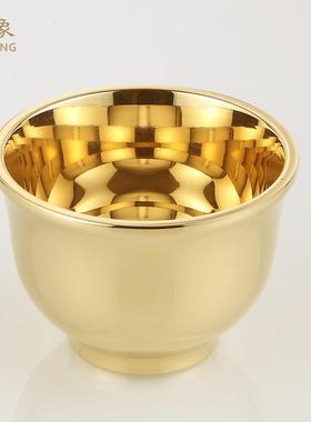 瑞象 铜杯子黄铜小茶杯个人专用水杯喝酒杯家用定制激光刻字100ML