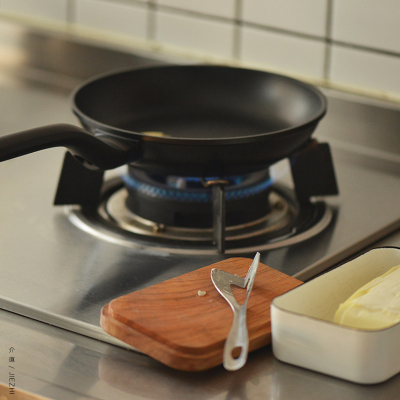 精选介直 20cm小煎锅早餐锅单柄平底不粘锅 一人食辅食燃气电磁炉