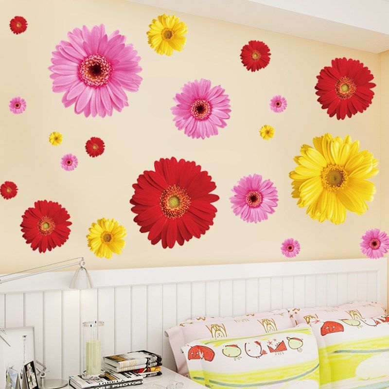 美容院天花板墙顶墙花贴画墙饰墙面自粘装饰遮丑墙贴纸3d立体花朵,家居饰品,软装墙贴,淘宝优惠券,粉丝福利购,淘宝优惠卷