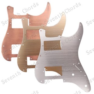 金属铝合金HH双双电吉他护板前面板前盖板   二个电位器孔