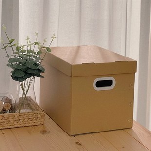 加厚特硬纸质储物保管箱装衣服收纳箱物证箱有盖整理装书搬家纸箱