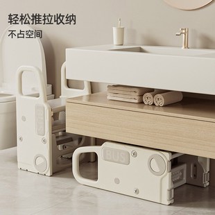 宝宝洗手台阶凳儿童洗漱台踩凳可折叠婴幼儿洗脸楼梯子垫脚踏增高