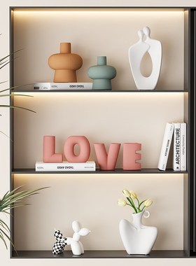 奶油风高级感软装饰品摆件客厅电视柜壁龛玄关柜小众摆设乔迁礼品