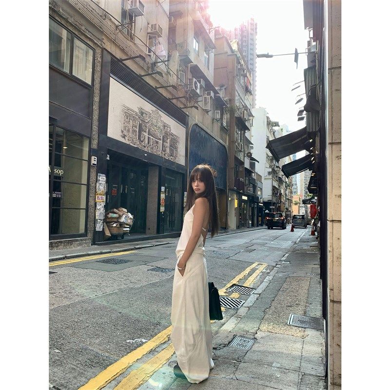 辰米范 随性遛弯白色镰刀裤设计感工装阔腿牛仔裤女宽松休闲裤女,女装/女士精品,休闲裤,淘宝优惠券,粉丝福利购,淘宝优惠卷