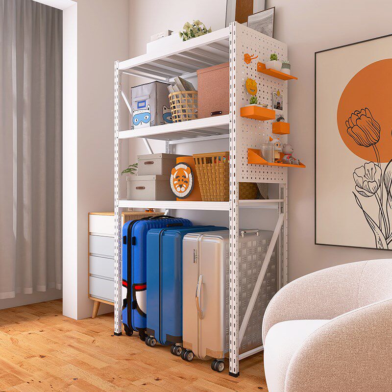 白色三层货架置物架家用多层下空式洞洞板阳台行李拉杆箱收纳架m1,商业/办公家具,仓储货架,淘宝优惠券,粉丝福利购,淘宝优惠卷