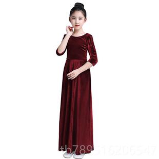 高档出高级定制儿童礼服女童晚礼服中琴童主持小提琴钢考级演服大