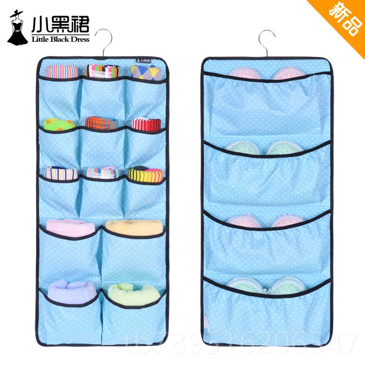 高档衣内裤双内面收纳袋家用衣柜门后悬挂收式多层布艺文胸挂纳袋