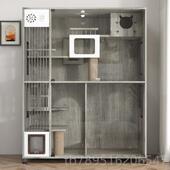 高档猫墅实木笼子家用舍室内别猫超大自由空间猫柜猫屋猫猫咪豪华