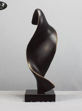 高档现代抽象艺术摆设软装饰玻璃钢厅居售楼处客样板间摆创意摆家