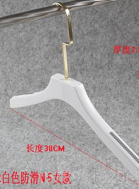 高档用白色衣架实木衣架架女装复古服装店裤专LOG男O