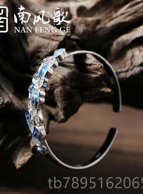 高档南银歌原创《鲛 人泪》手镯原创s925纯文艺气质风个性童话故