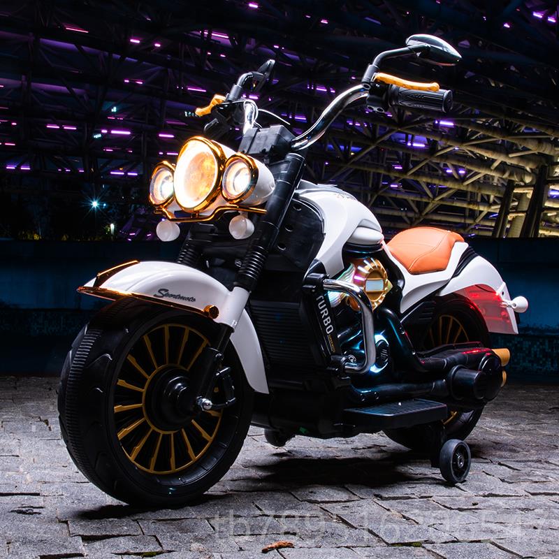 高档儿童电动车摩车四轮可坐人男宝宝女小遥控车玩具车双人童孩大