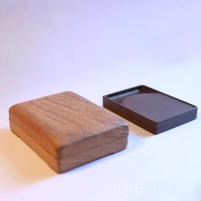 高档方形窄淌池砚边纯工五寸北岭坑一片红精手品肇宋庆端砚收藏级