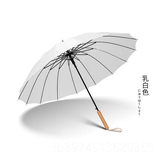 正品古风明透长柄雨伞女士大男号简定约双人抗风结实加大直杆士制