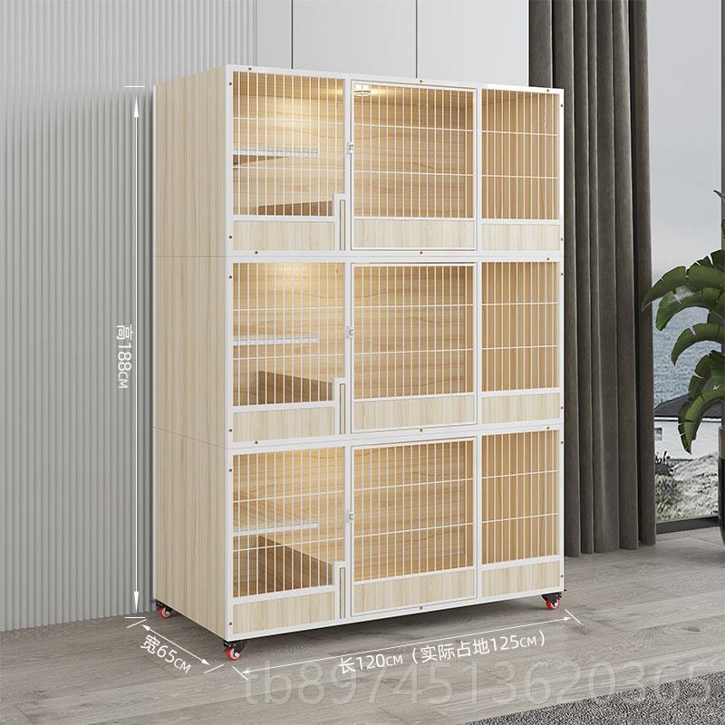 正品猫别柜墅实木猫子猫猫笼子豪华两层房三层组合猫窝咪家用繁育