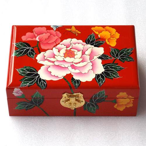 正品高州档s扬日本珠宝首饰盒古风风小纯手工木质带锁中国实木in