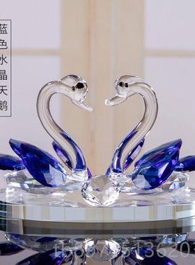 正品粉紫黄水天鹅摆件 客内厅装饰品车载车饰品水座情香侣结婚礼