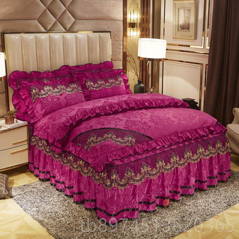 正品绒米欧式天鹅四件套床裙款季短毛绒床罩4件套双人花边被套1.8,床上用品,床品套件/四件套/多件套,淘宝优惠券,粉丝福利购,淘宝优惠卷