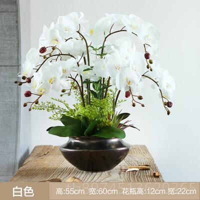 正品档蝴蝶花兰真花花艺摆件套装绢花花卉中假式保湿装饰花客厅