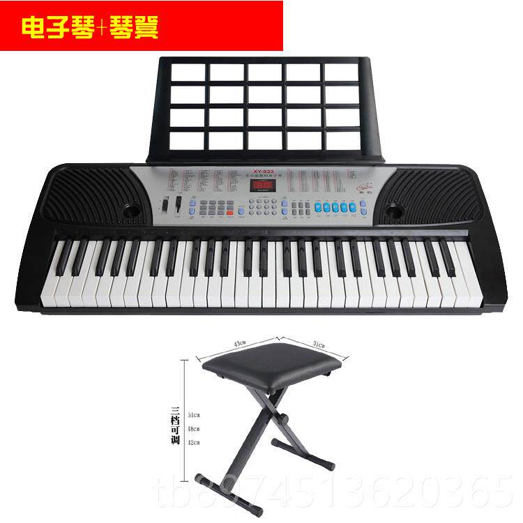 正品正品新韵X833多功能教学Y数码电子生琴54学用琴轻乐器LED显键