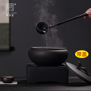 火山石复古法煮茶具器陶瓷电陶炉煮茶炉 易虎堂老白茶壶煮茶器套装