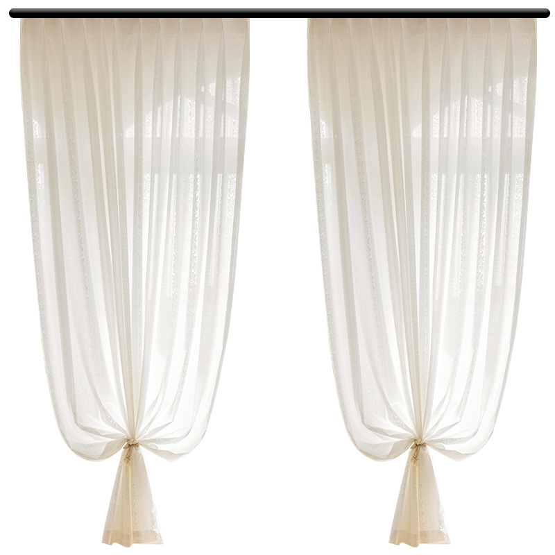 梦幻帘纱帘透光不透人阳台窗纱遮阳帘防晒隔热飘窗白纱窗帘镜面纱