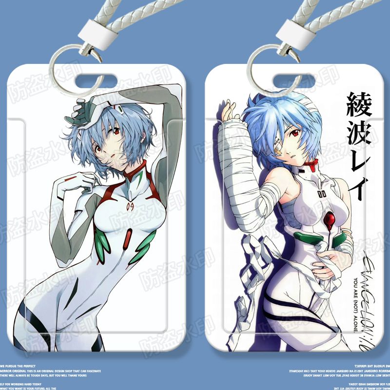 eva绫波丽周边学生滑盖卡套饭公