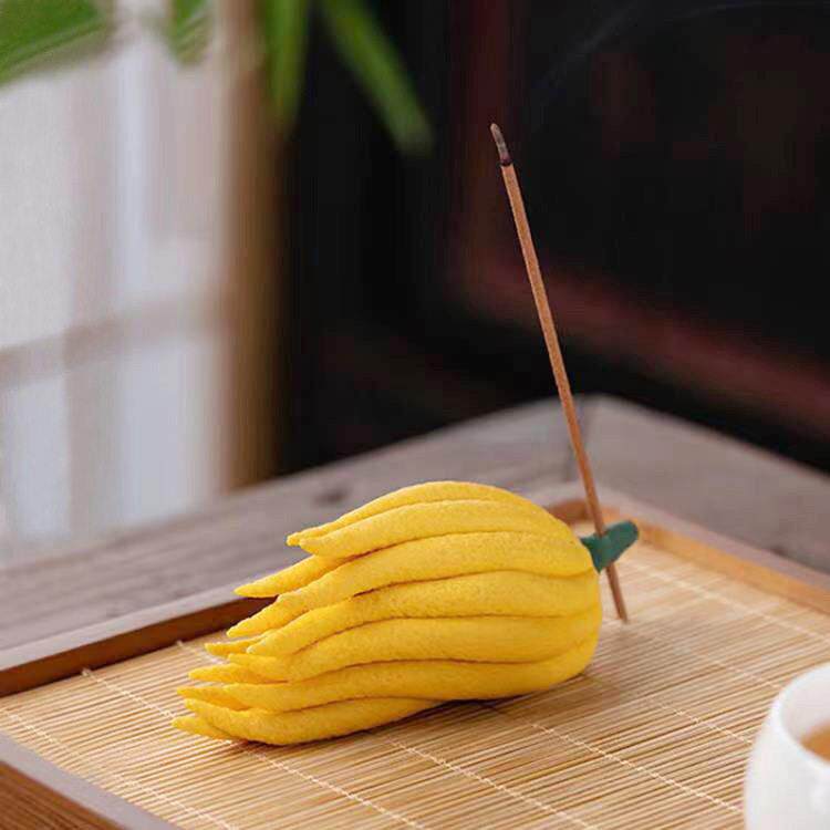 创意佛的手花陶瓷香薰炉装饰品手工瓷花茶宠物笔架家庭室内香插入