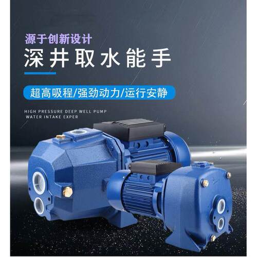 双管自吸泵喷射泵大吸程20米30米深水井地下水自吸水泵高扬程全铜