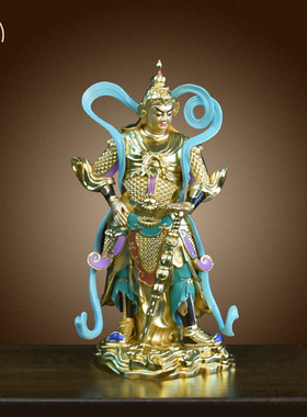 纯铜韦陀菩萨佛像家用供奉铜像