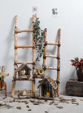 木质环创摆件自然角幼儿园植物角户外装饰微景观别墅庭院花园布置