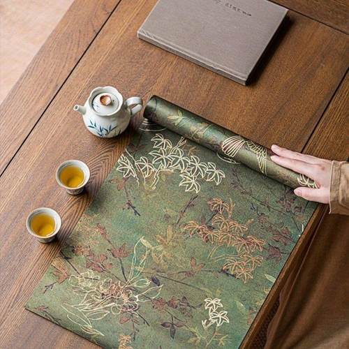 中式茶席干泡席桌旗国风禅意隔热防烫主人茶壶垫茶巾茶台茶布