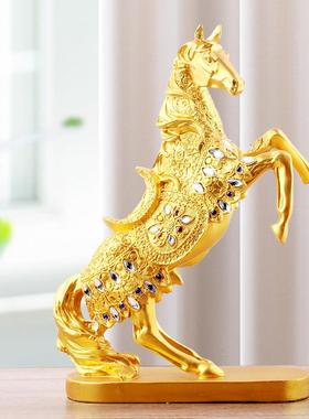 酒柜装饰品马摆件欧式家居客厅招财轻奢高档小摆设工艺品马到成功